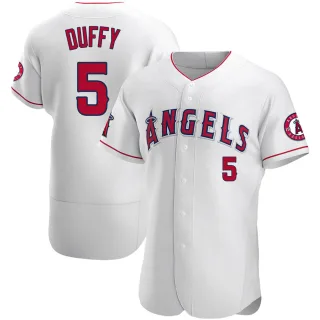 Men's Authentic White Matt Duffy Los Angeles Angels Jersey
