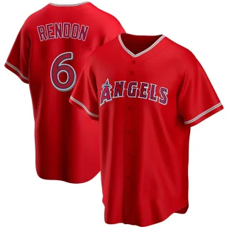 Men's Replica Red Anthony Rendon Los Angeles Angels Alternate Jersey