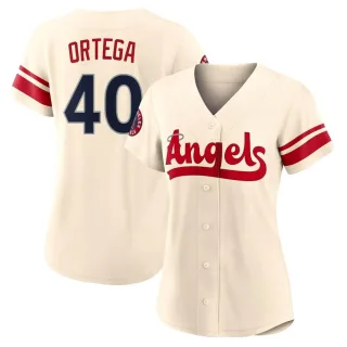 Women's Authentic Cream Oliver Ortega Los Angeles Angels 2022 City Connect Jersey