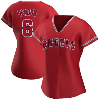 Women's Authentic Red Anthony Rendon Los Angeles Angels Alternate Jersey