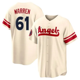 Youth Replica Cream Austin Warren Los Angeles Angels 2022 City Connect Jersey