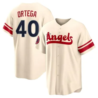 Youth Replica Cream Oliver Ortega Los Angeles Angels 2022 City Connect Jersey