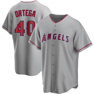Youth Replica Oliver Ortega Los Angeles Angels Silver Road Jersey