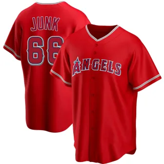 Youth Replica Red Janson Junk Los Angeles Angels Alternate Jersey