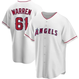 Youth Replica White Austin Warren Los Angeles Angels Home Jersey